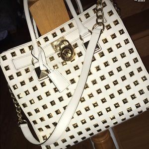 Michael Kors Large Leather Hamilton Handbag